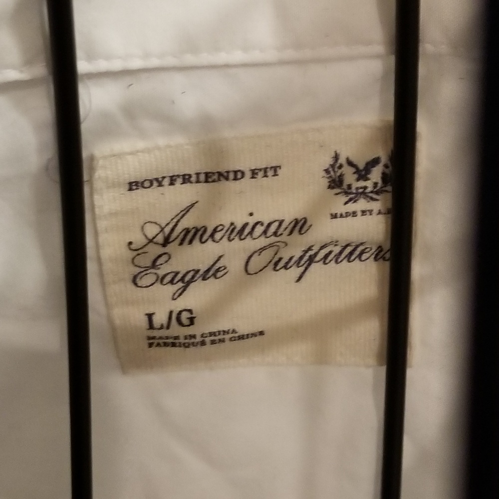 Aeo Tuxedo Button Down Top Size L - image 2